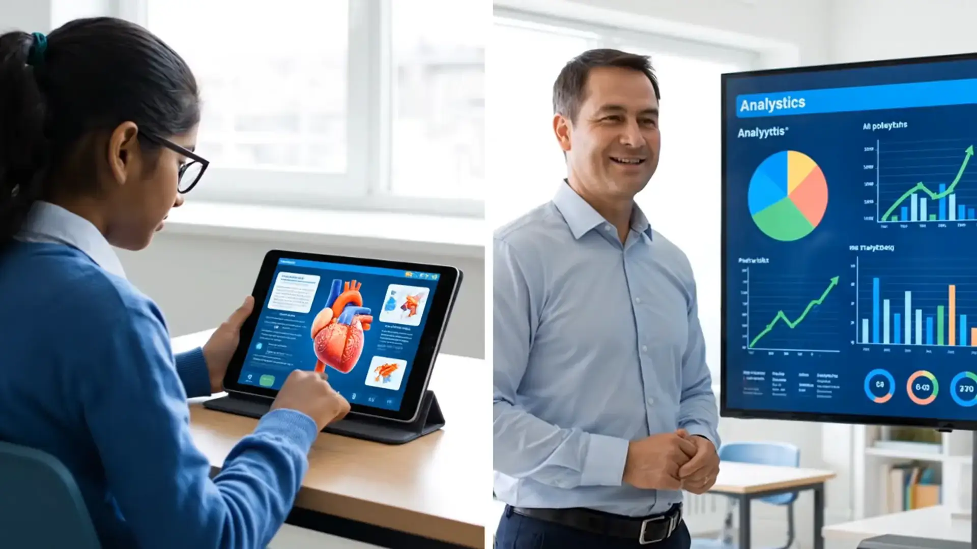 AI presenter running an online employee training session