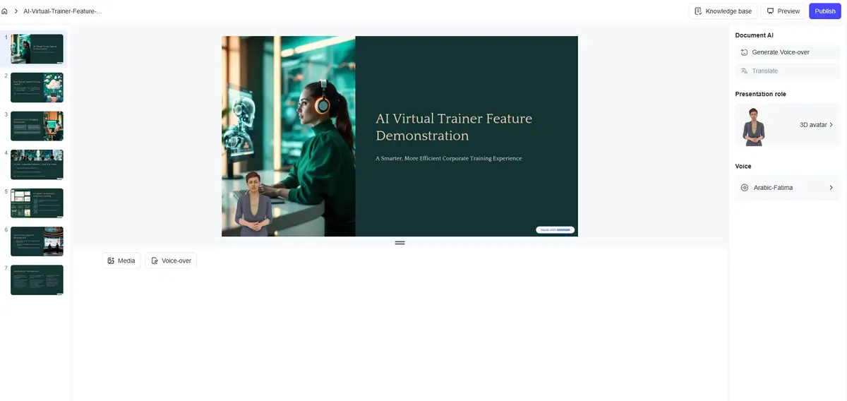 Generate narration or cards