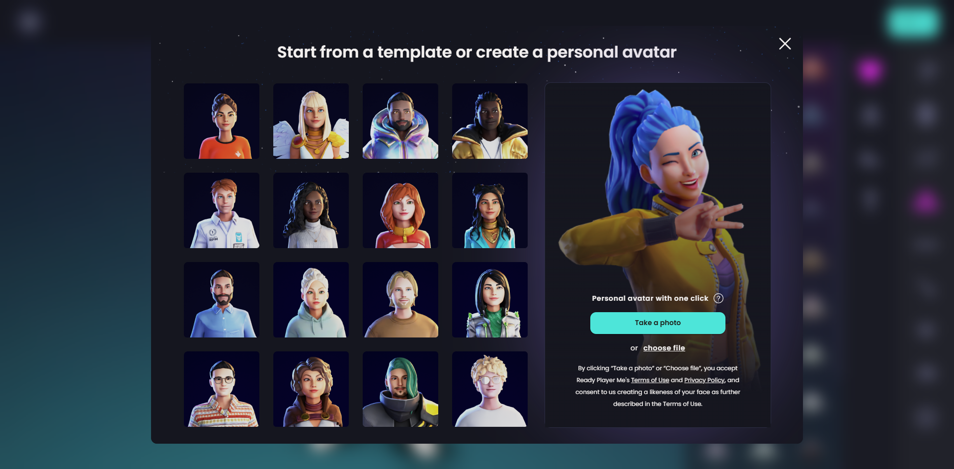 Ready Player Me Platform - Step 1 Visit Ready Player Me platform to start creating cartoon avatar