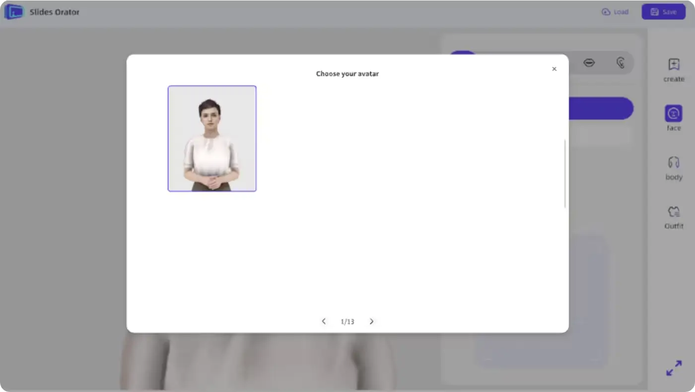 Save your customized 3D avatar appearance for real-time use Step 4: Save your customized 3D avatar appearance for real-time use