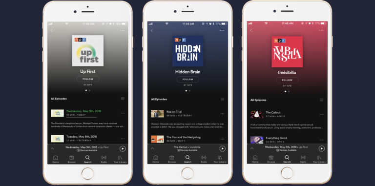 Podcast Lovers Around The World Can Now Play NPR Shows On Spotify : NPR  Extra : NPR