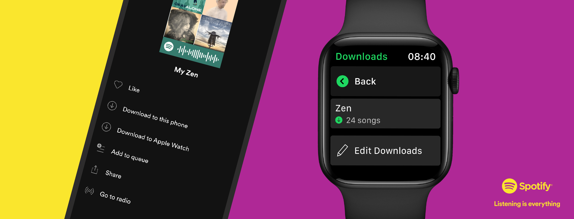 spotify download songs to apple watch