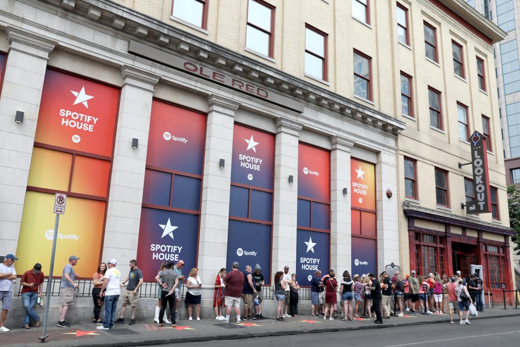 A view of Spotify House during CMA Fest at Ole Red