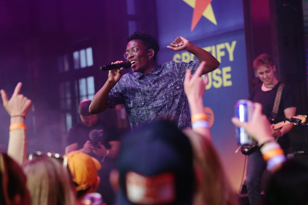 Breland performs at Spotify House during CMA Fest at Ole Red