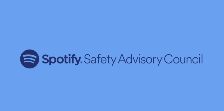 Spotify Safety Advisory Council logo on blue background