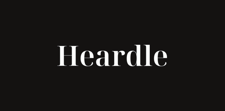 Gif where the Heardle logo changes to match the Spotify font and gains color