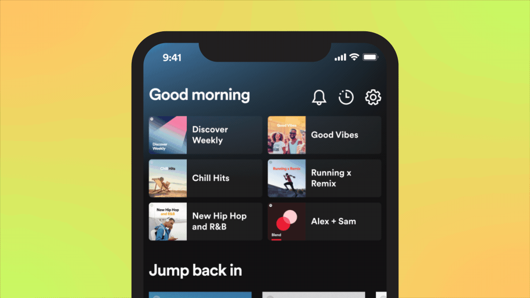 Gif showing Whats New Feed for podcasts on Spotify