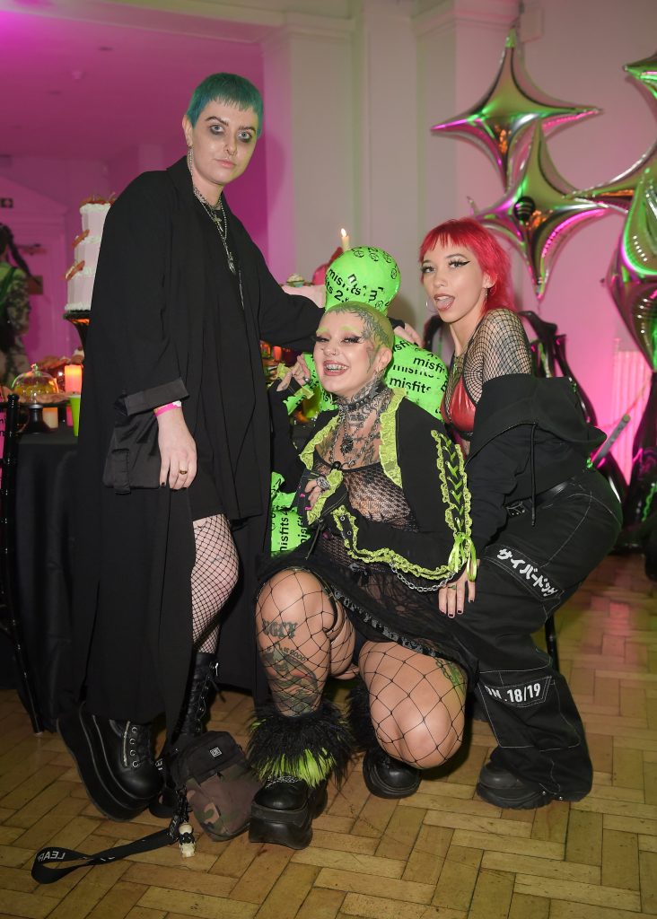 Guests pose as Spotify hosts "Anti-prom event to celebrate Misfits 2.0 playlist" with performances from Nova Twins, GIRLI, Lozeak, Cassyette and Lynks on October 26, 2022 in London, England.