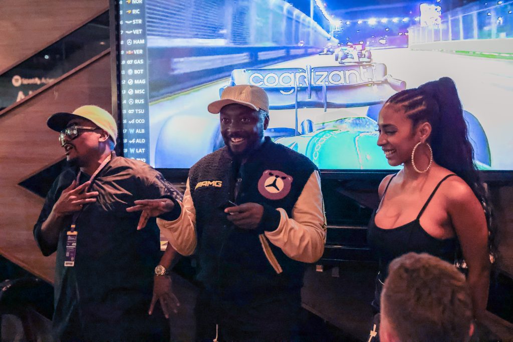 Willi.i.am and friends at Spotify's booth