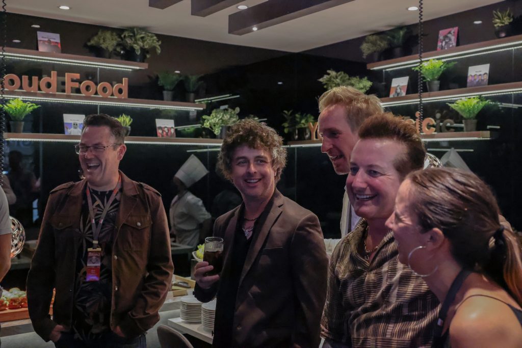 Green Day at Spotify's booth