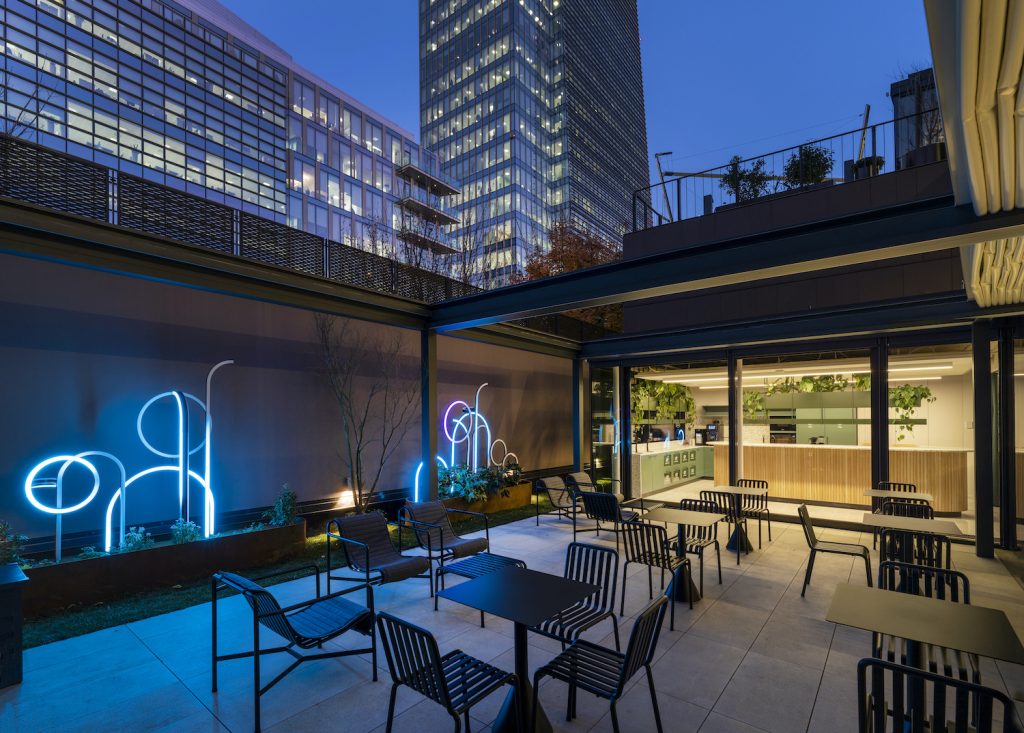 Spotify Casa Milan outdoor terrace