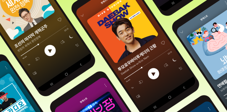 Lead image of shows included in Spotify Korea's podcast launch