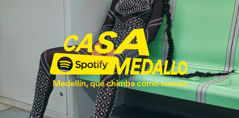 image of a colombian artist with the text Casa Medallo over it