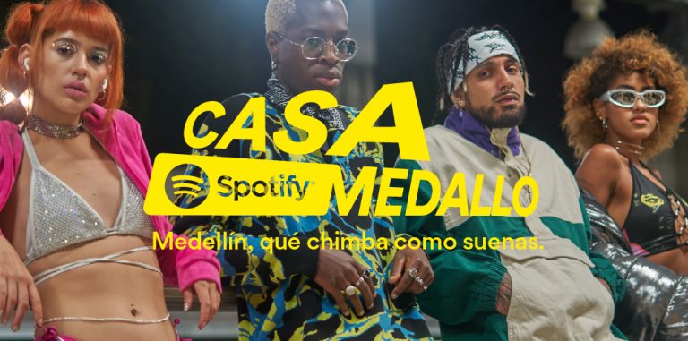 image of colombian artists with the text Casa Medallo over it