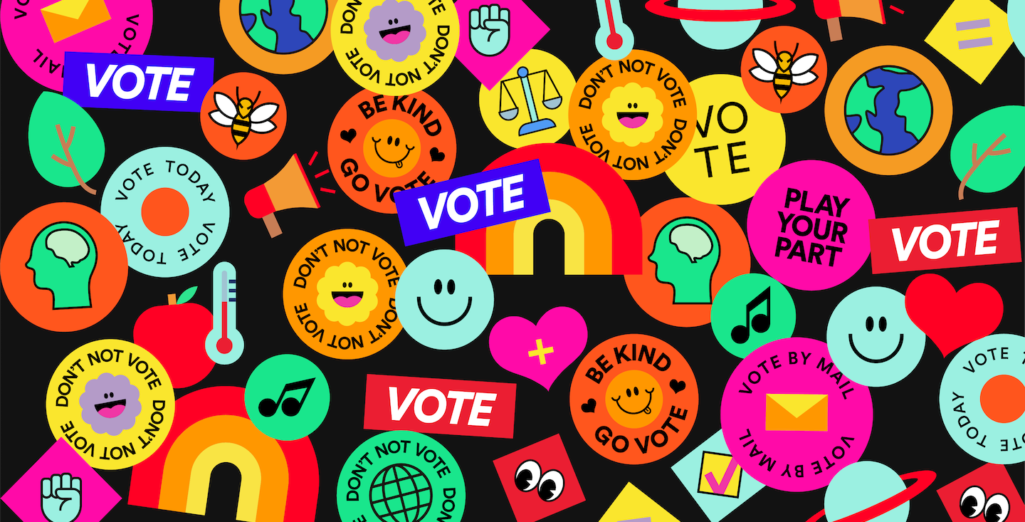 voting sticker walls