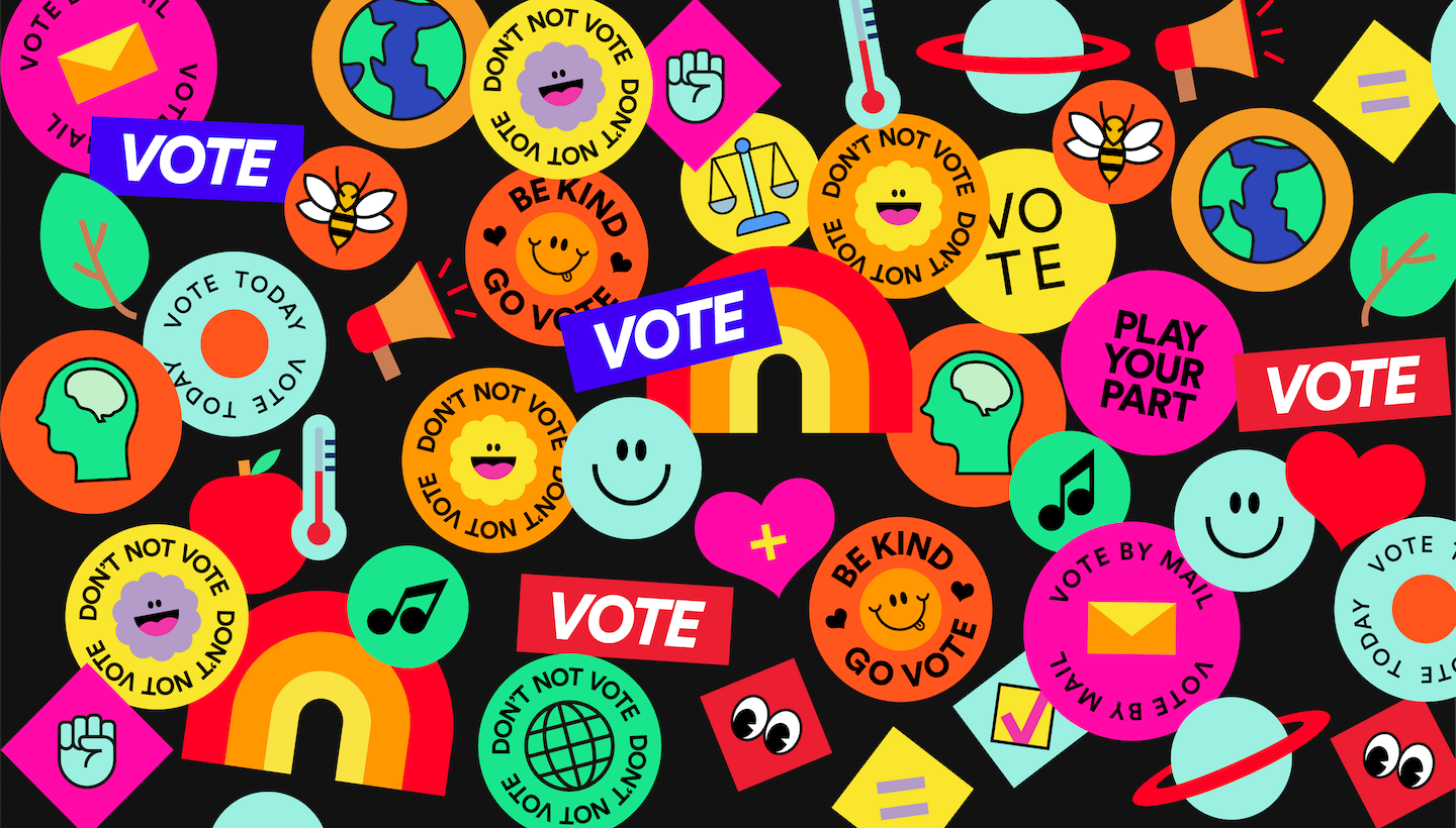 voting sticker walls
