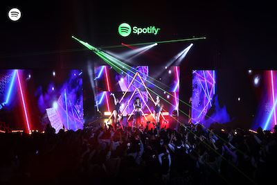 a performance on stage at the spotify wrapped party in mexico