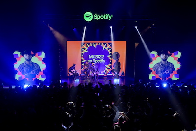 a performance on stage at the spotify wrapped party in mexico