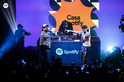 a performance on stage at the spotify wrapped party in mexico