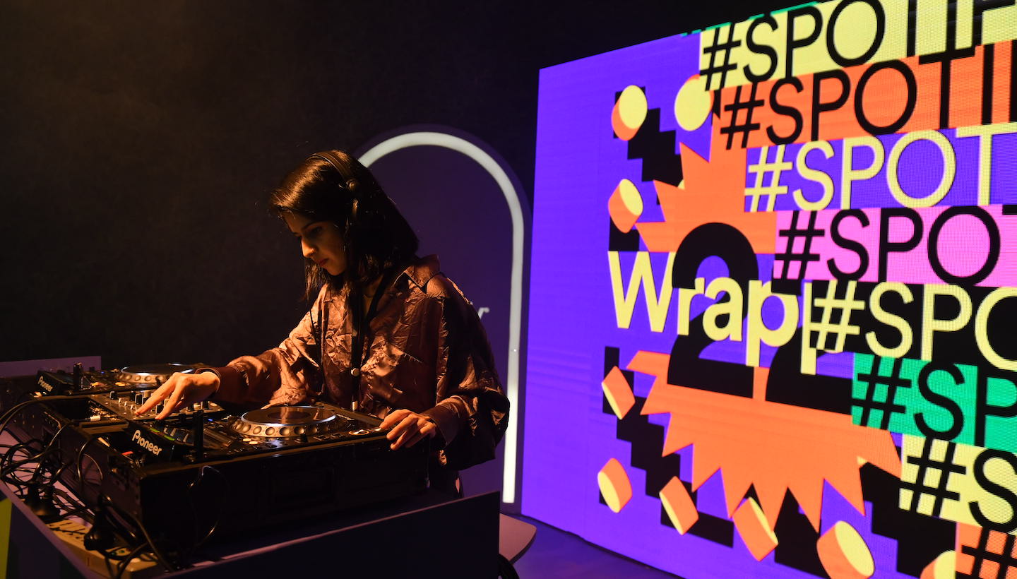 a DJ playing music at a wrapped event in pakistan