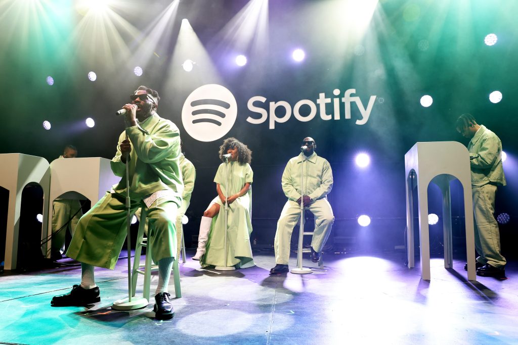 WEST HOLLYWOOD, CALIFORNIA - FEBRUARY 02: Tobe Nwigwe performs onstage during Spotify's 2023 Best New Artist Party at Pacific Design Center on February 02, 2023 in West Hollywood, California. (Photo by Monica Schipper/Getty Images for Spotify)