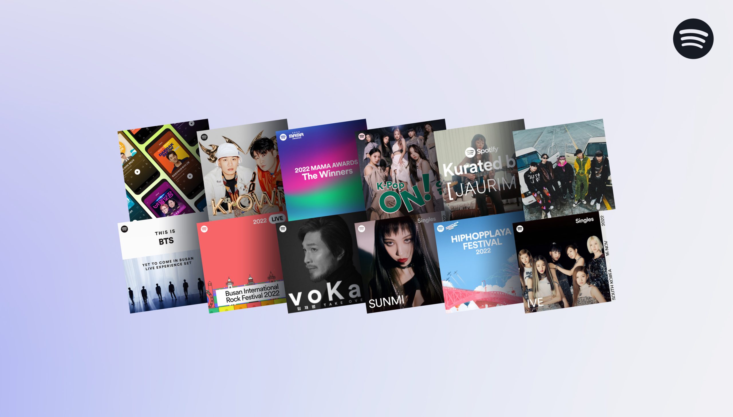 Album art from spotify milestones in korea over the past year