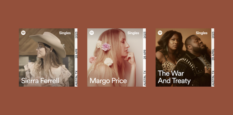 cover art for the three artists participating in the willie nelson spotify singles