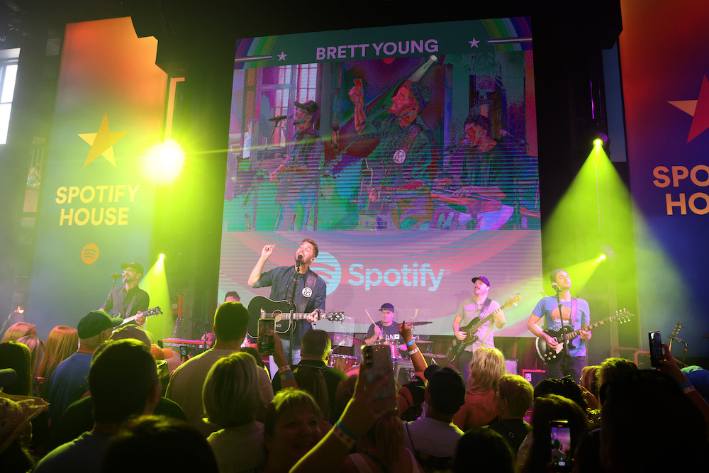 Brett Young performs onstage at Spotify House during CMA Fest 2023