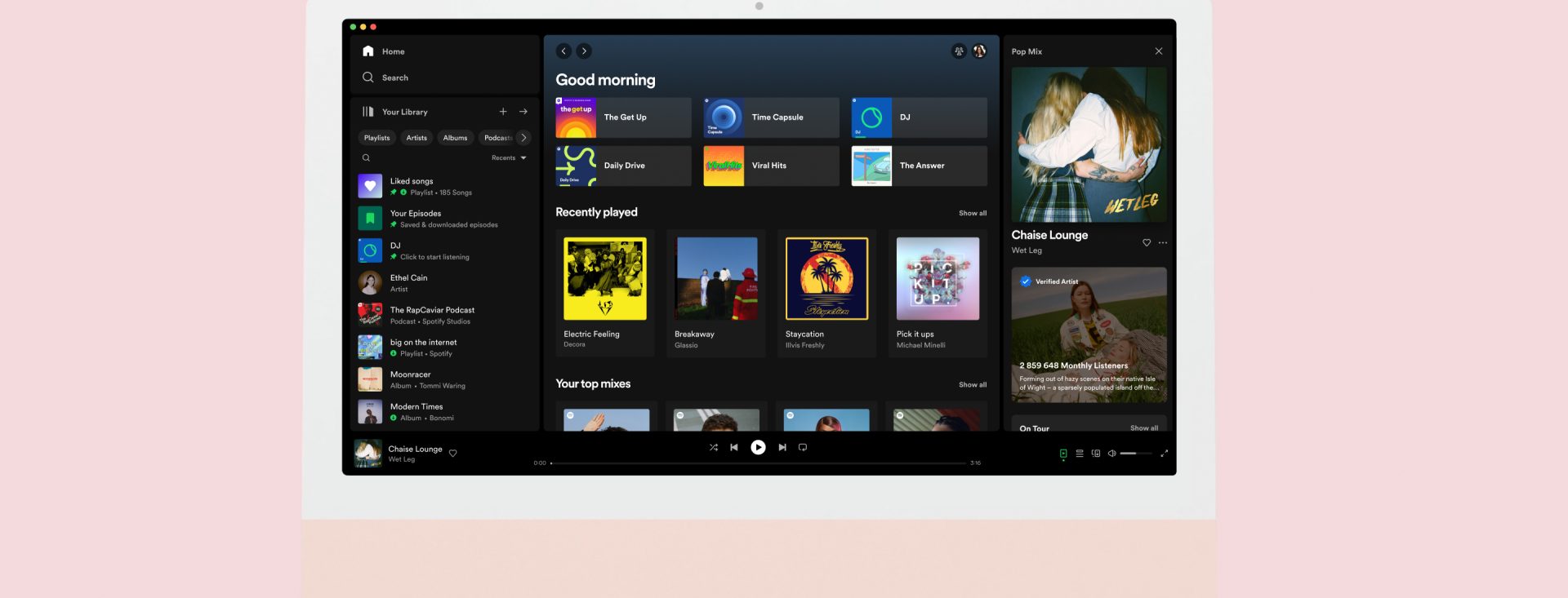 Spotify's Desktop Experience Gets a Brand-New Look With Redesigned 'Your  Library' and 'Now Playing' Views — Spotify