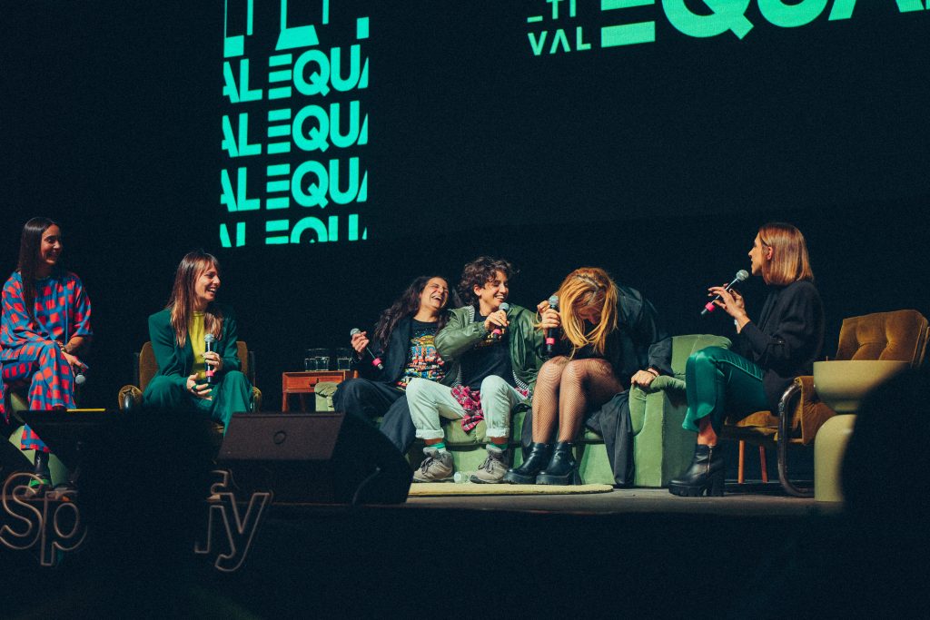 podcast panel at Festival EQUAL