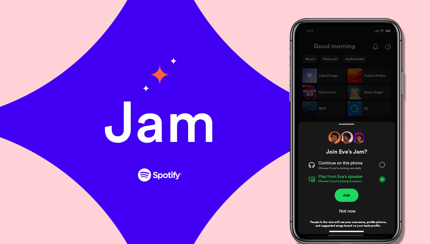 Spotify Unveils Jam, a New, Personalized Way to Listen With Your Entire  Squad — Spotify