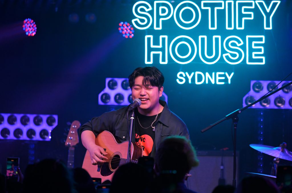 Sam Kim performs onstage at SXSW Spotify House