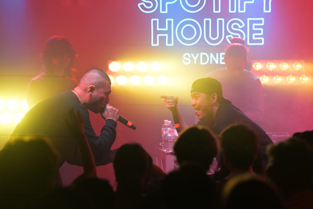 Korean-Australian rap crew 1300 perform during the Hip Hop Artist Showcase & Party at Spotify House during SXSW Sydney on October 21, 2023 in Sydney, Australia. (Photo by James Gourley/Getty Images for Spotify)