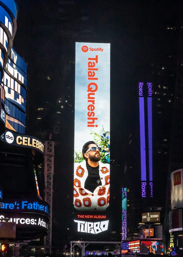 Talal Qureshi’s ‘Turbo’ billboard in NYC's Times Square