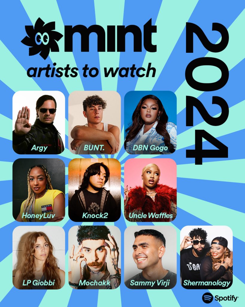 Spotlighting The Artists To Watch In 2024 Spotify   Mint ArtistsToWatch Group 819x1024 