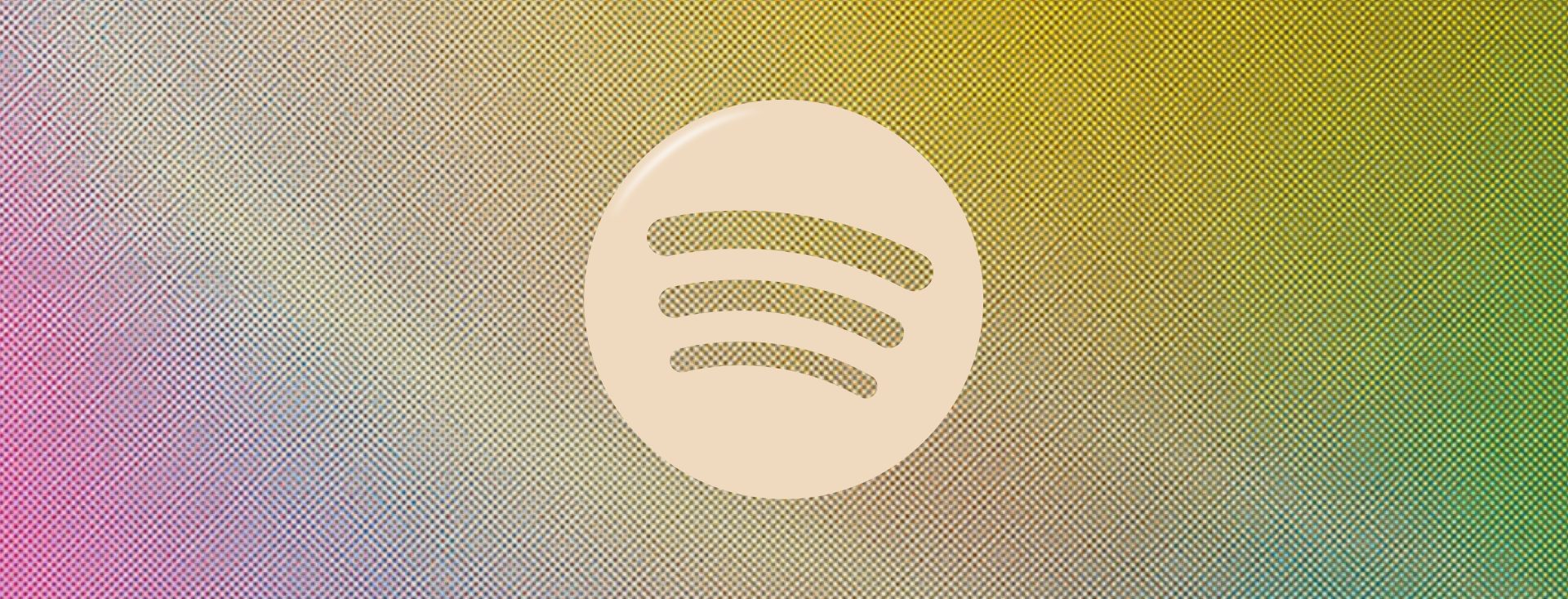 Colorful background with Spotify logo