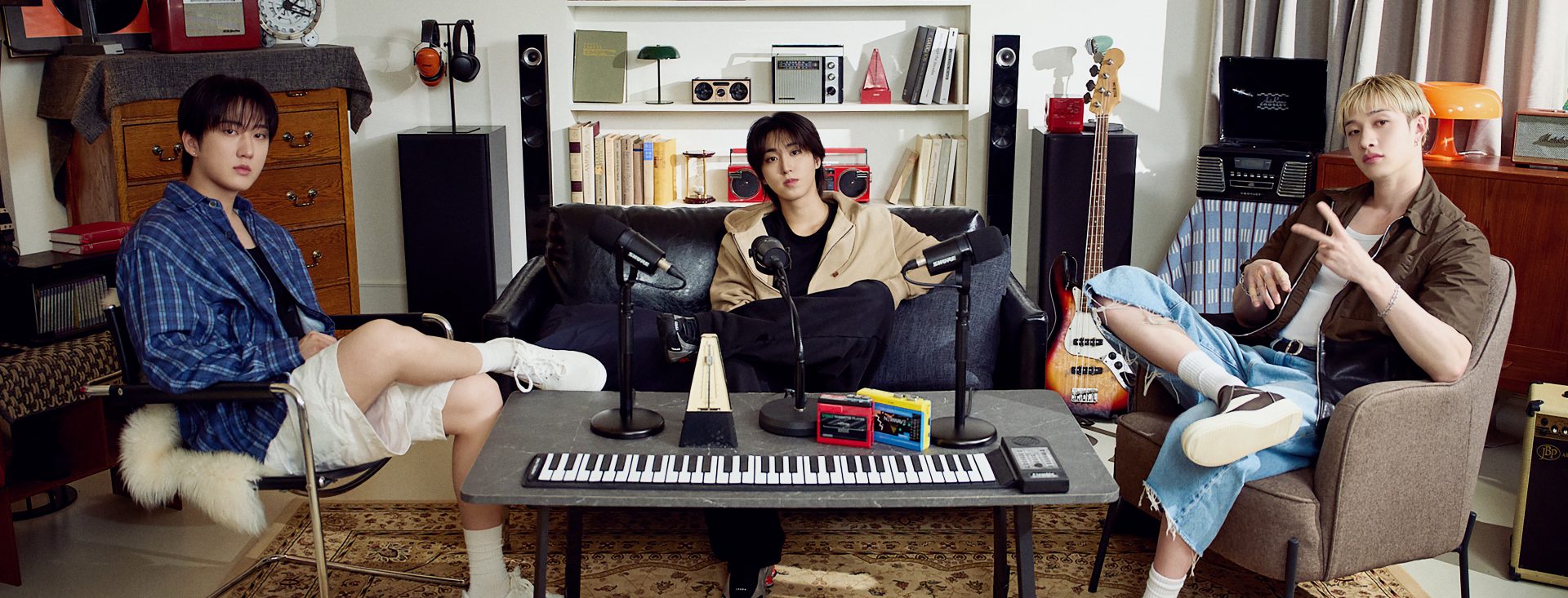 3RACHA members sitting in the studio