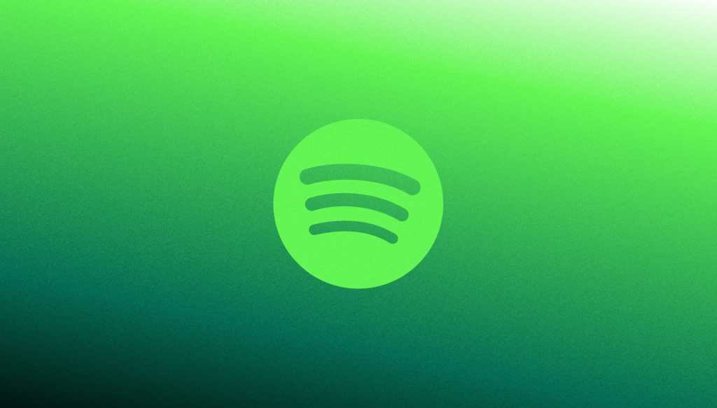 The Spotify logo on a gradient background