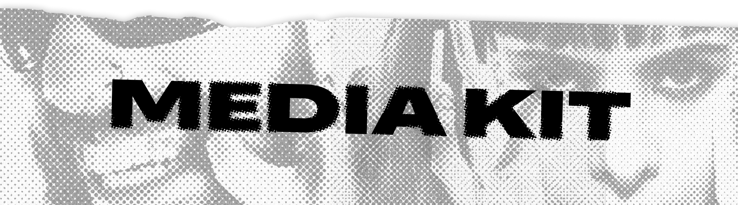 Media Kit appearing in front of black and white photo selects of Shapers