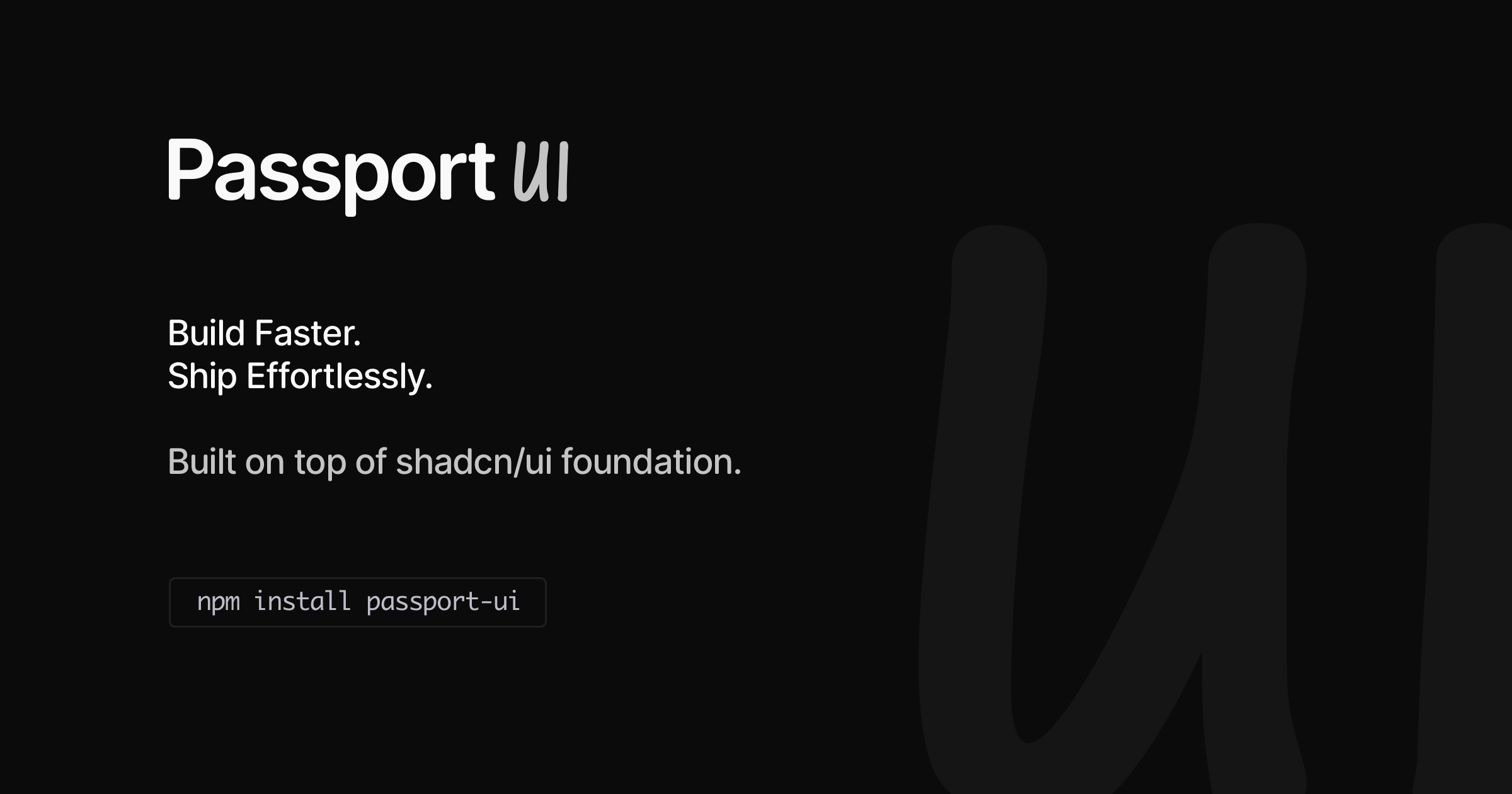 Passport UI