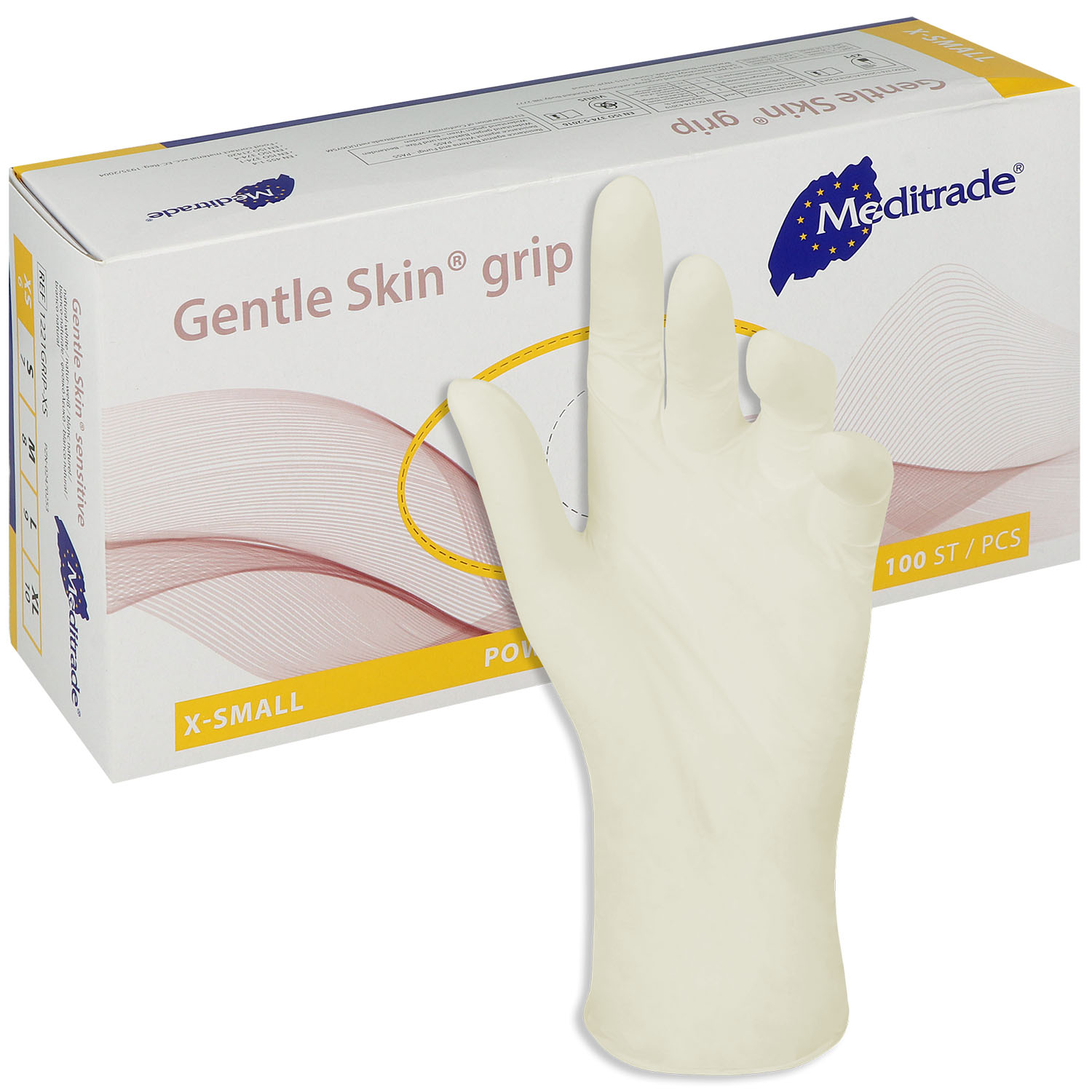 Gentle Skin® grip Latexhandschuh unsteril puderfrei Gentle Skin® grip Latexhandschuh unsteril puderfrei