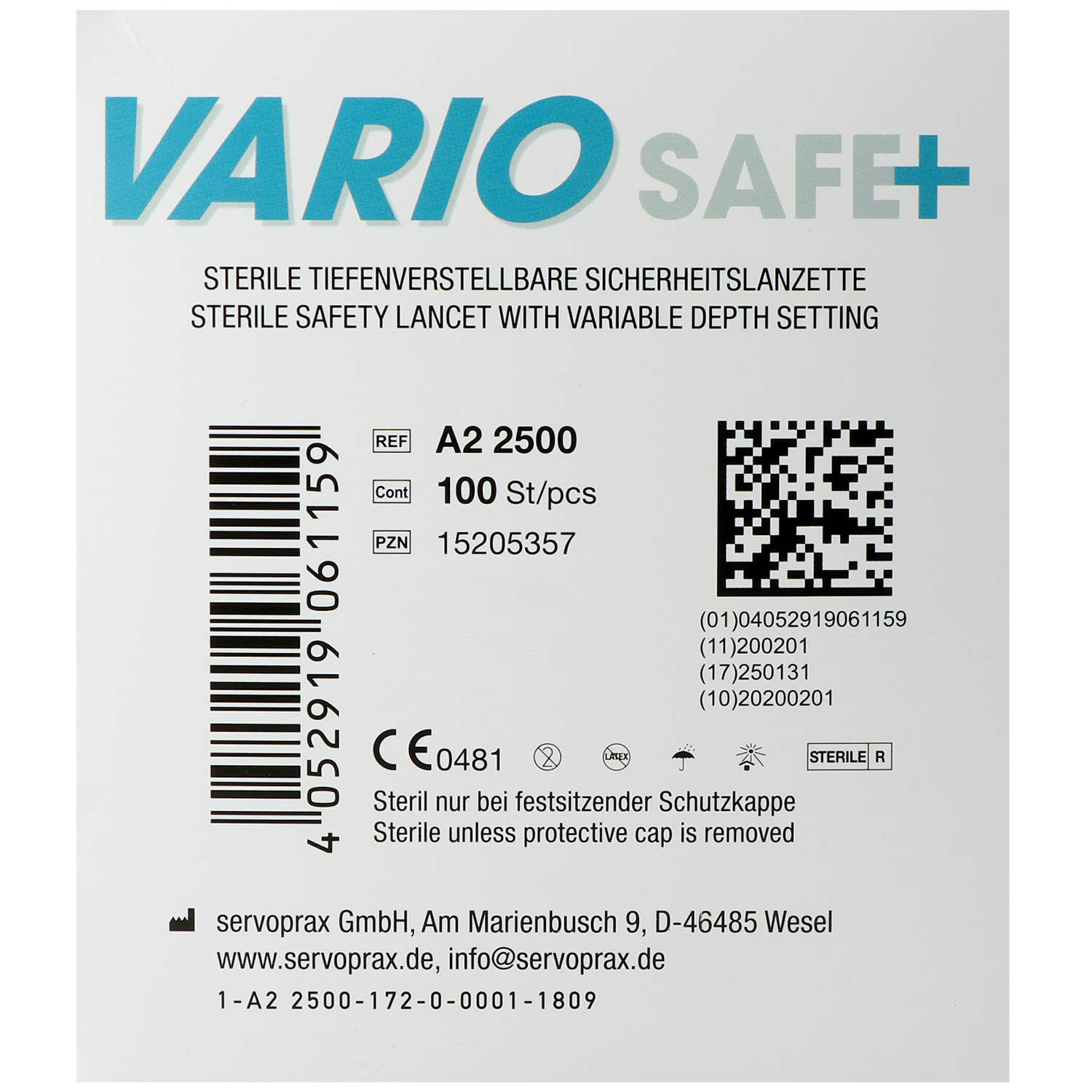 VARIO SAFE Plus Sicherheitslanzetten, tiefenverstellbar VARIO SAFE Plus Sicherheitslanzetten, tiefenverstellbar