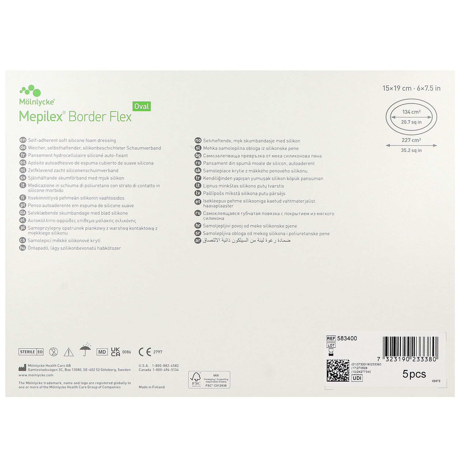 Mepilex Border Flex Oval haftend Schaumverband Mepilex Border Flex Oval haftend Schaumverband
