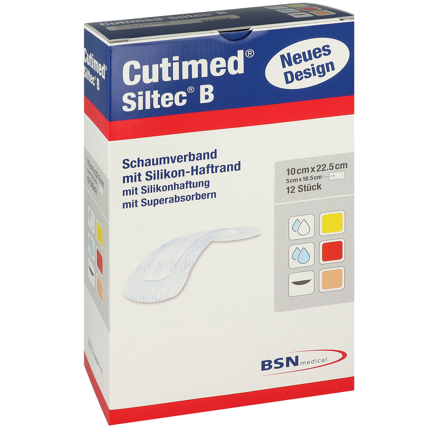 Cutimed Siltec B, hochabsorbierender Schaumverband Cutimed Siltec B, hochabsorbierender Schaumverband