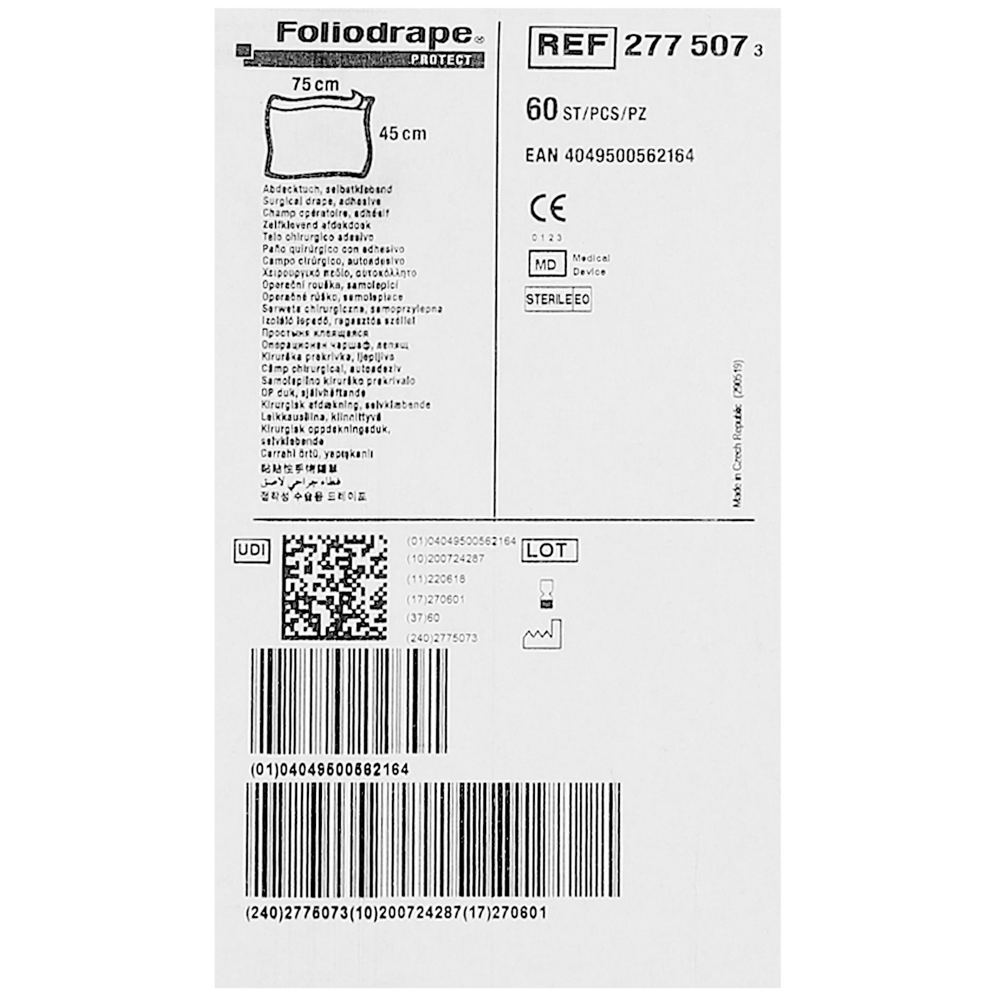 Foliodrape Protect Abdecktuch selbstklebend steril einzeln verpackt Foliodrape Protect Abdecktuch selbstklebend steril einzeln verpackt