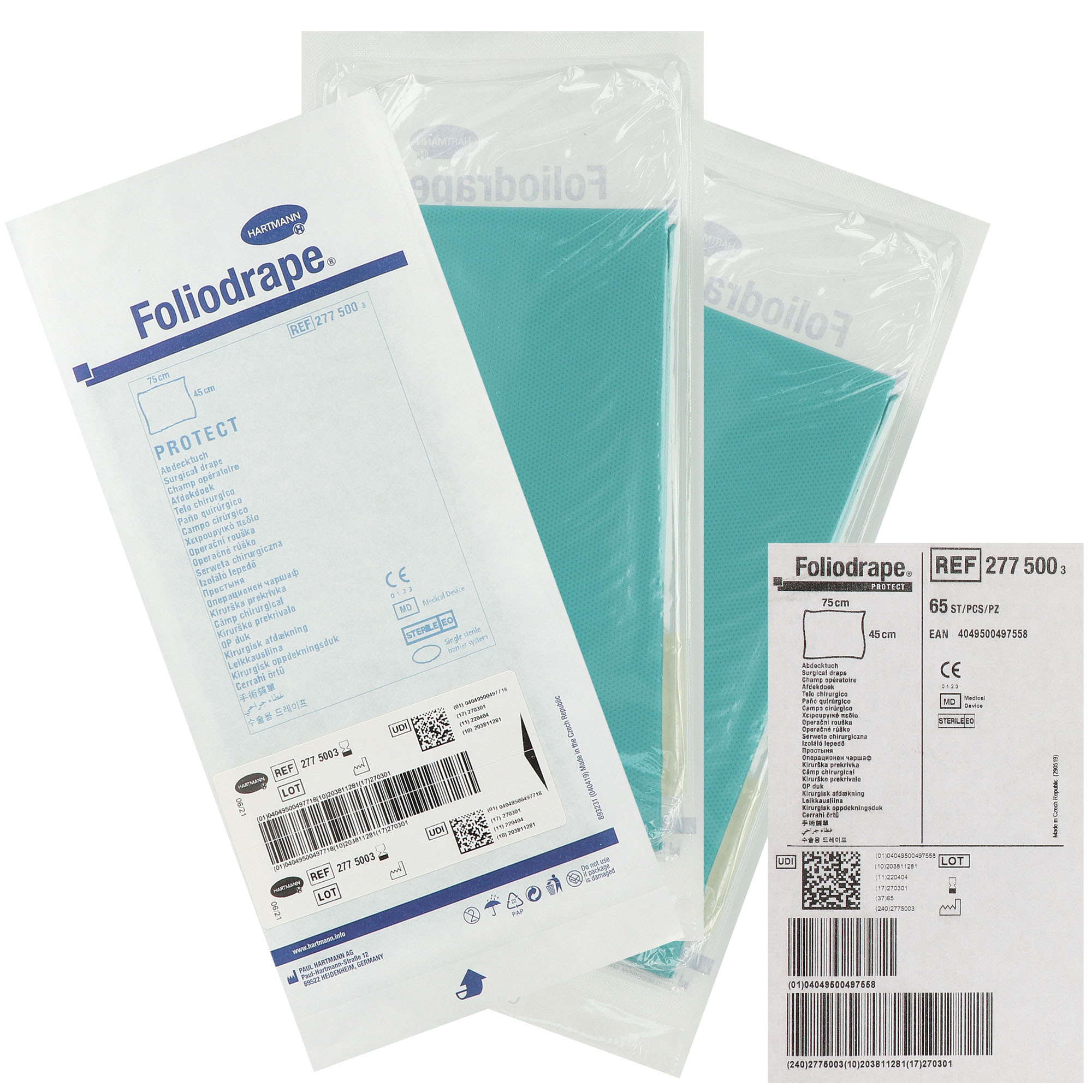 Foliodrape Protect Abdecktücher steril einzeln verpackt Foliodrape Protect Abdecktücher steril einzeln verpackt