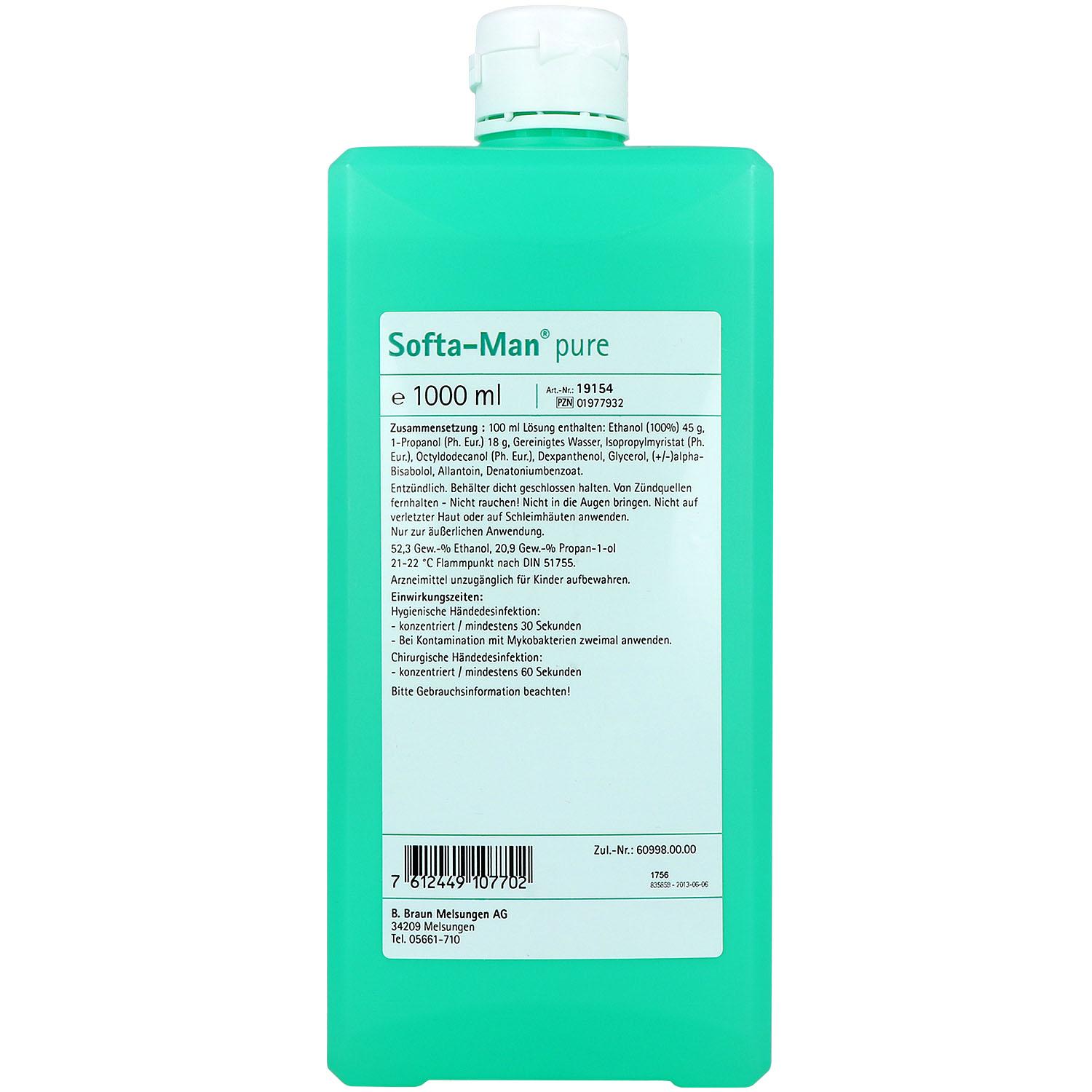 SOFTA MAN pure Händedesinfektionsmittel SOFTA MAN pure Händedesinfektionsmittel