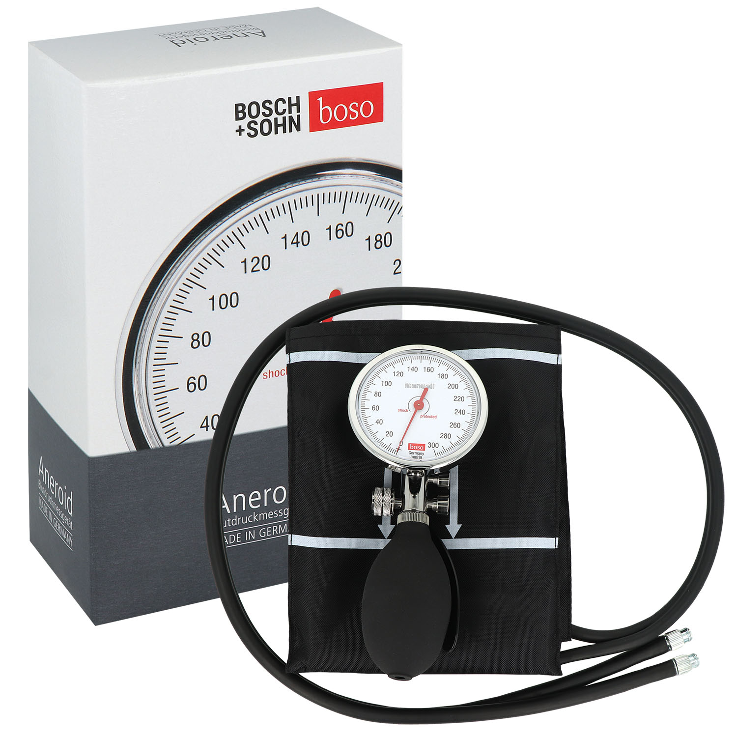 Blutdruckmessgerät BOSO manuell Skala 60 mm Doppelschlauch, 1 Stück Blutdruckmessgerät BOSO manuell Skala 60 mm Doppelschlauch, 1 Stück