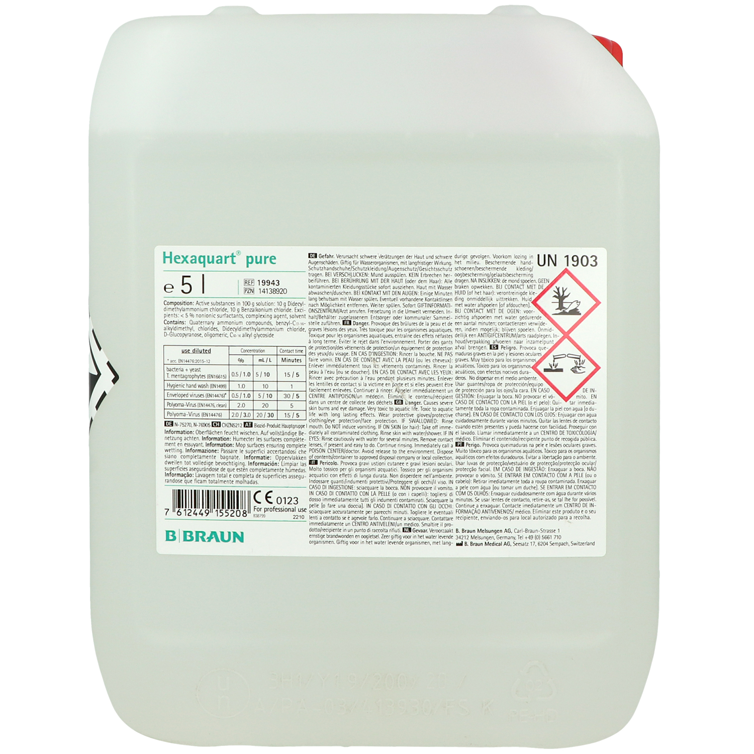 B.BRAUN Hexaquart pure Flächendesinfektionsmittel B.BRAUN Hexaquart pure Flächendesinfektionsmittel