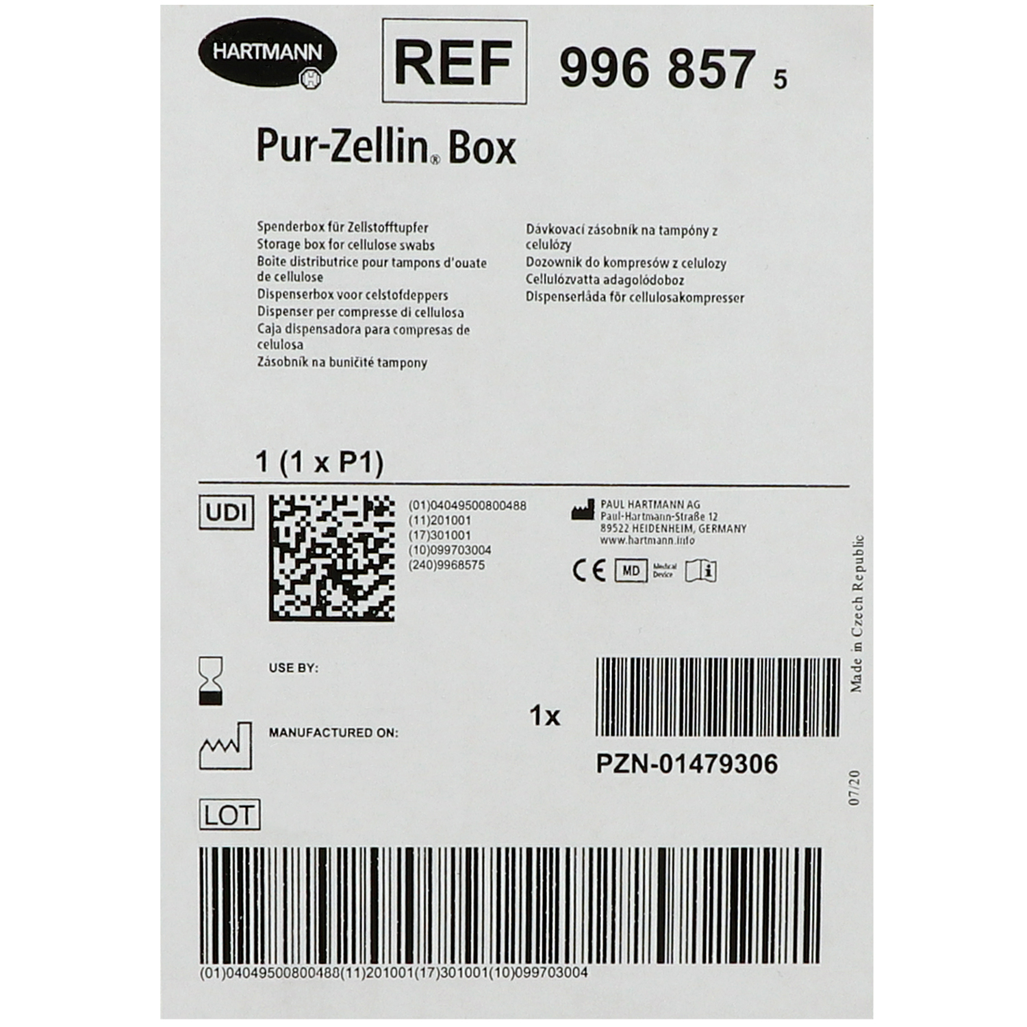 Pur-Zellin-Box leer Pur-Zellin-Box leer